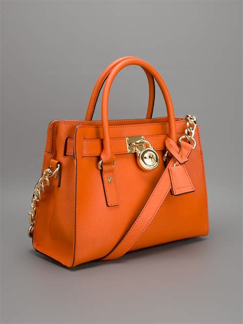 michael kors orange leather bag|michael kors orange handbags.